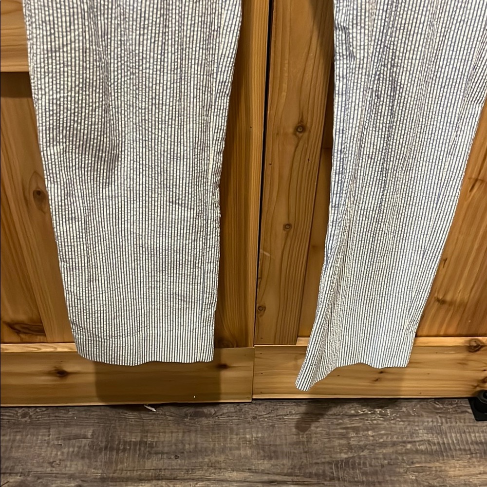 J. Crew Men's Classic Blue and White Pinstripe Pants - Picture 6 of 10